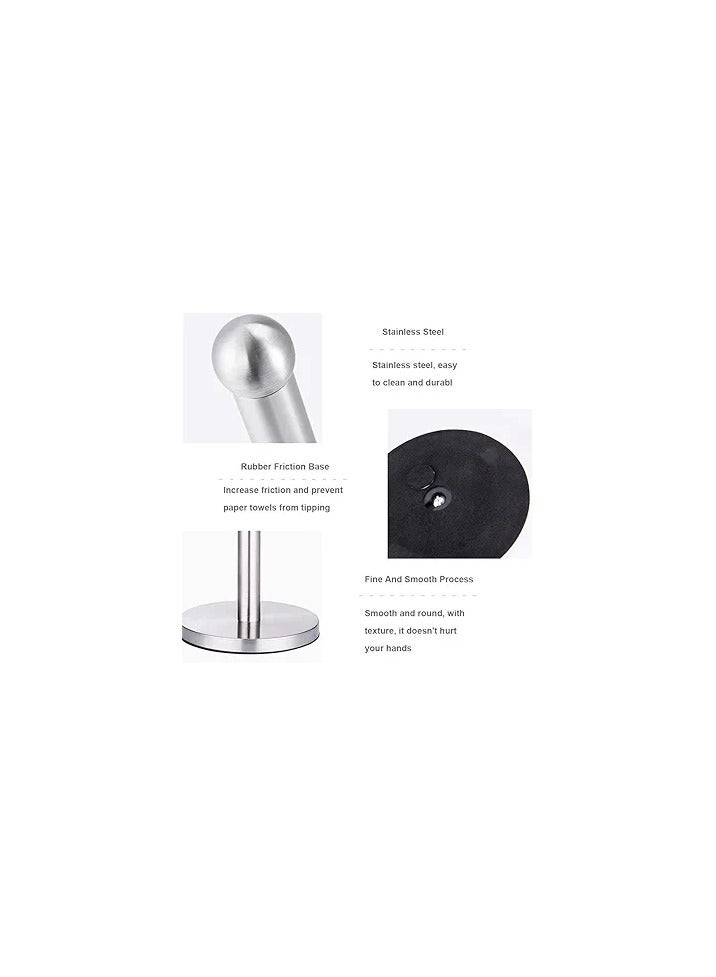 Paper towel holder, in silver, stainless steel  - Image 5