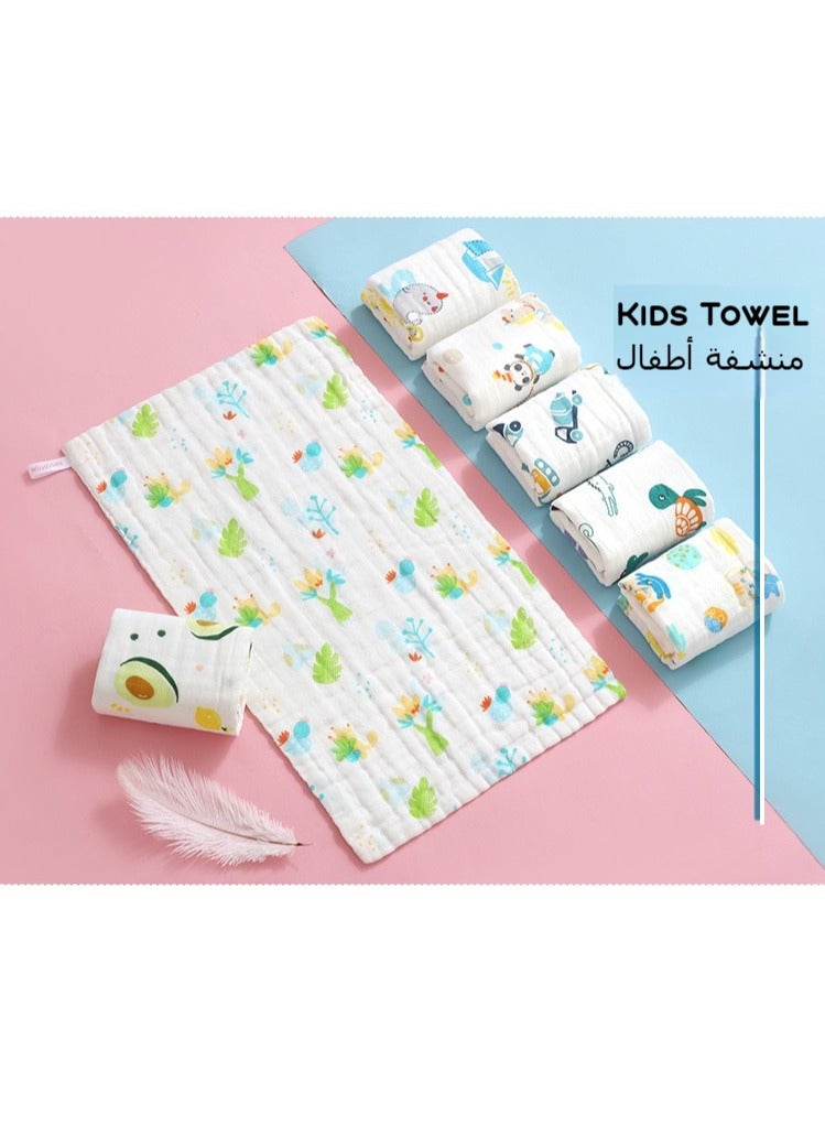 Set of 3 Baby Muslin Washcloths 50cm(19.6")*25cm(9.8") - Random Assorted Patterns, Soft and Absorbent  - Image 2