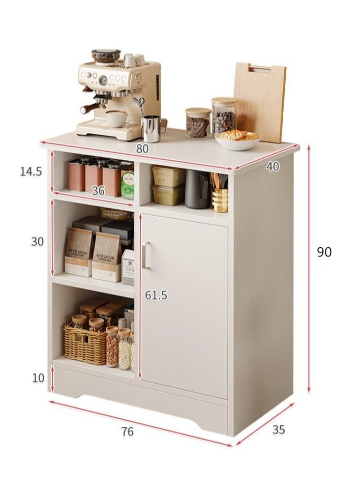 جولدن خزانة قهوة Coffee Corner MDF مع سعة تخزين كبيرة لغرفة المعيشة أو المكتب （80*40*90 سم） - Image 2