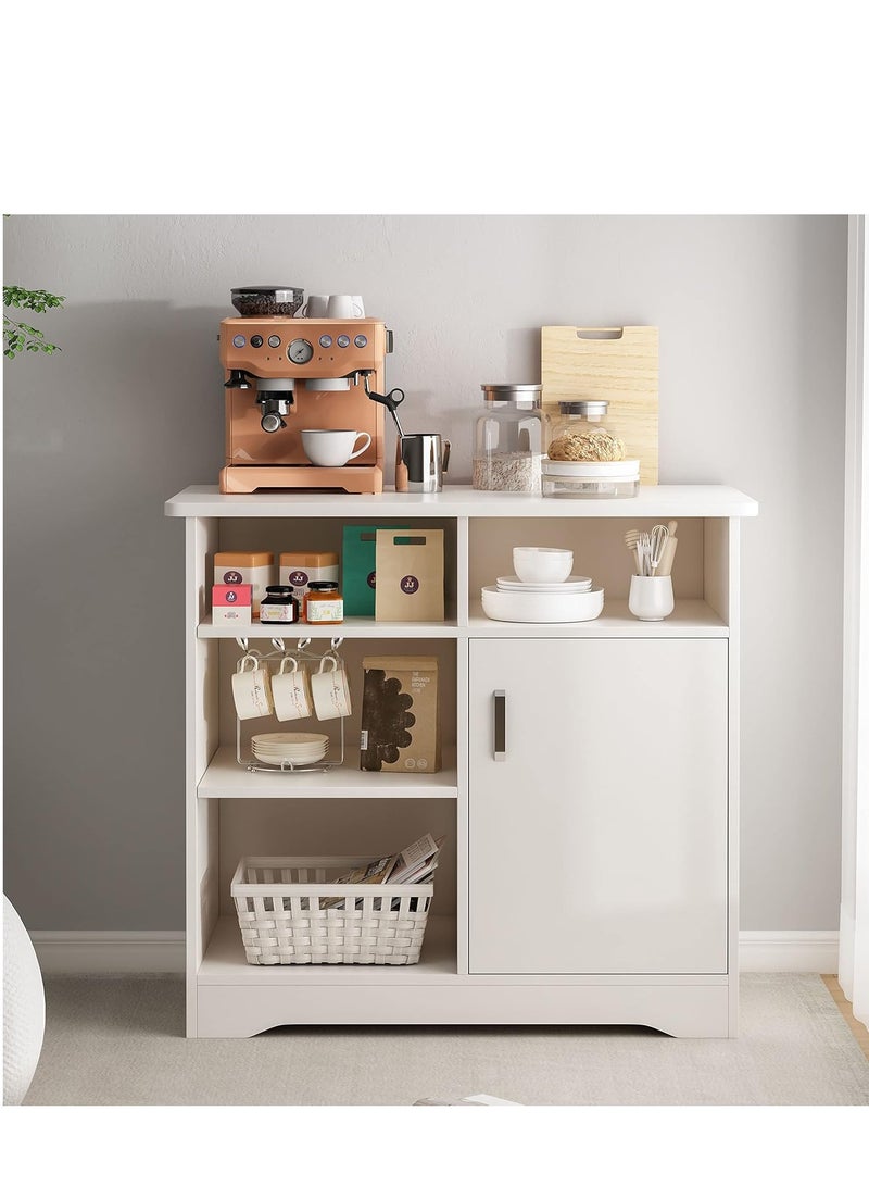 جولدن خزانة قهوة Coffee Corner MDF مع سعة تخزين كبيرة لغرفة المعيشة أو المكتب （80*40*90 سم） - Image 1