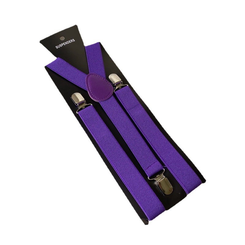 Parent-Child Suspender Clips For Adults And Children, Men'S And Women'S Suspenders, Elastic Solid Color Suspender Clips, - Image 3