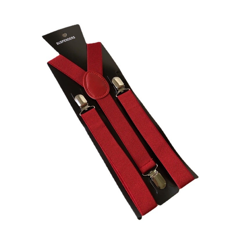 Parent-Child Suspender Clips For Adults And Children, Men'S And Women'S Suspenders, Elastic Solid Color Suspender Clips, - Image 5