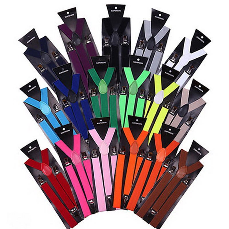 Parent-Child Suspender Clips For Adults And Children, Men'S And Women'S Suspenders, Elastic Solid Color Suspender Clips, - Image 2
