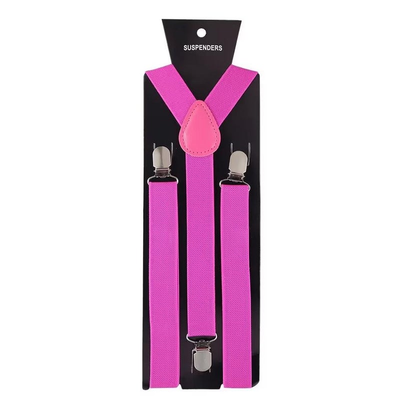 Parent-Child Suspender Clips For Adults And Children, Men'S And Women'S Suspenders, Elastic Solid Color Suspender Clips, - Image 1