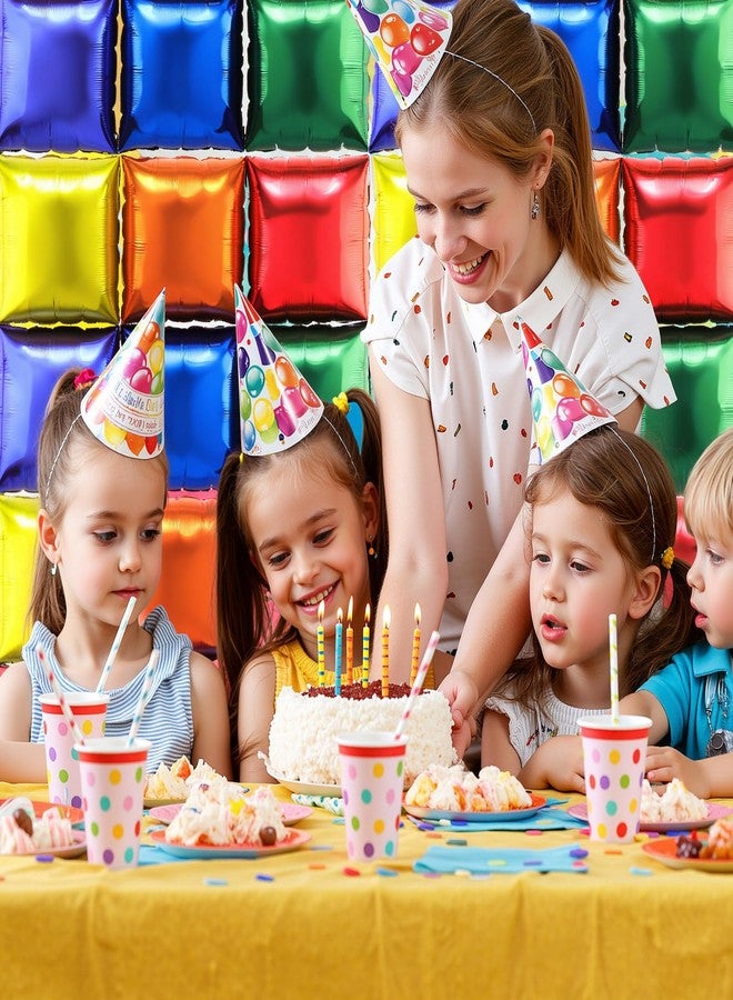 Charnoel 36 Pcs Rainbow Birthday Decorations Balloons Brick Square Foil Balloon Wall Backdrop Arch Kit Double Sided Metallic for Cartoon Video Game Party Supplies(Red Yellow Blue Green Orange Purple) - Image 5