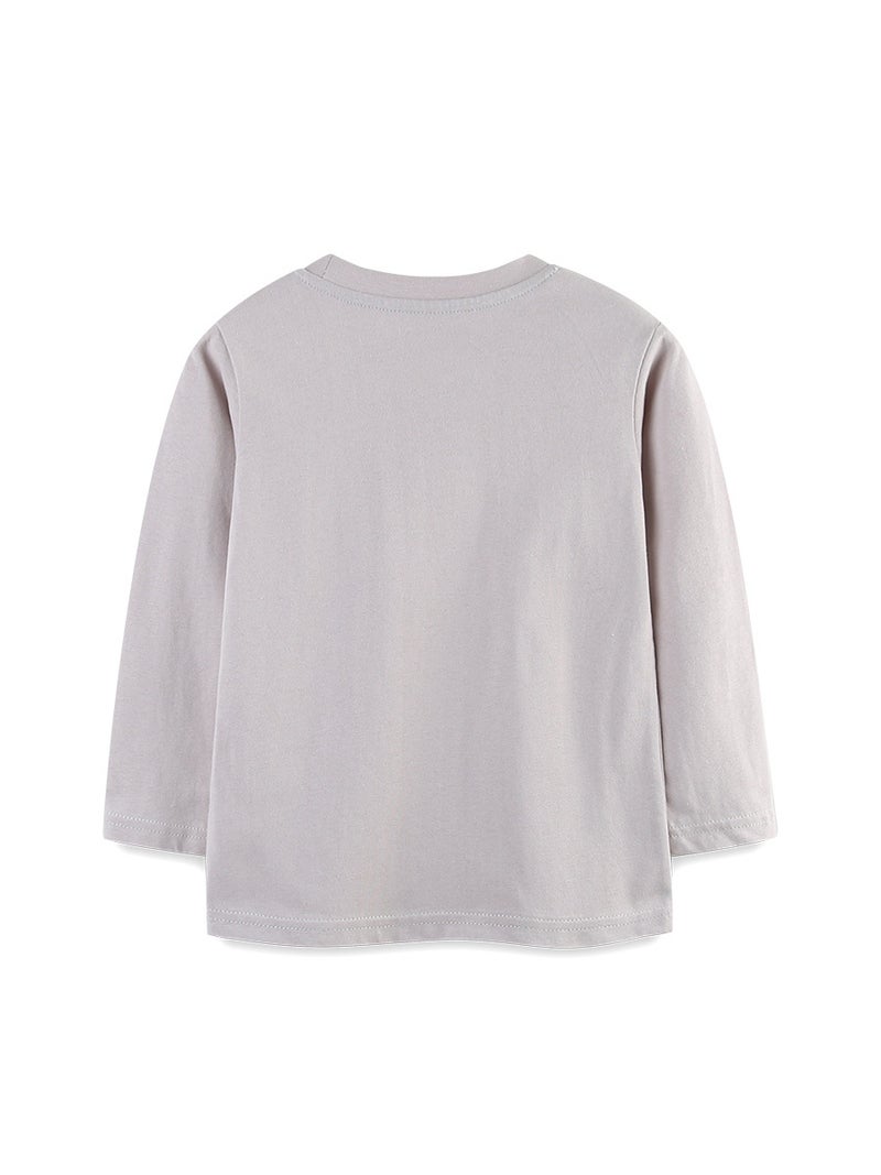 Autumn New Fashion Boys T-Shirt Style Round Neck Children'S Long Sleeve T Needle Cotton Animal Print Children'S Top - Image 3