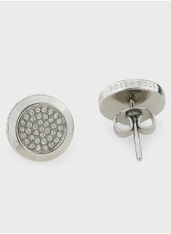 BOSS Stainless Steel With Crystal Earrings  - Image 2