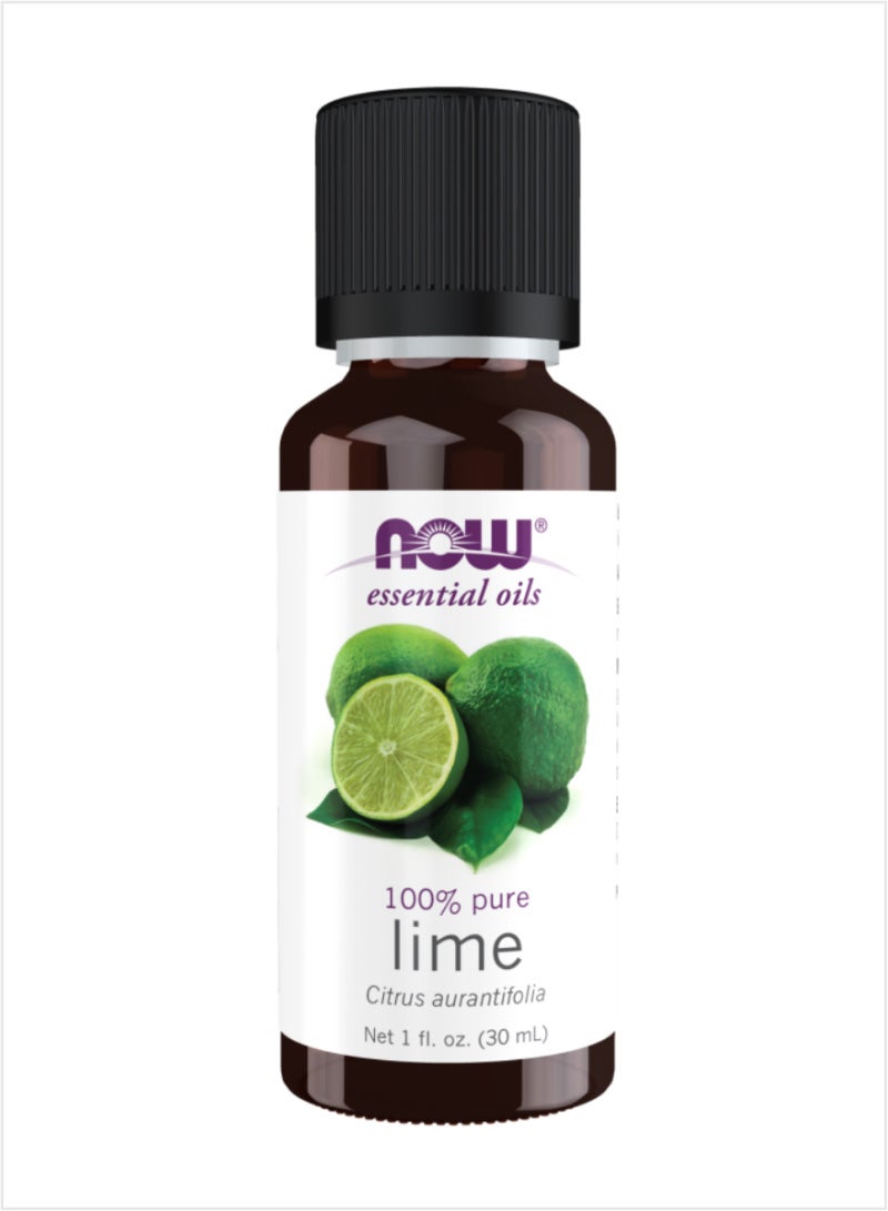 NOW 100% Pure Lime Essential Oil - Refreshing Citrus Scent, 30ml