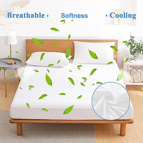 Softhour 2 Pack Twin XL Size Premium Waterproof Mattress Protector,Soft Breathable College Dorm Pad Cover,Noiseless Bed Cover - Stretch to 21''Fitted Deep Pocket Protection - Image 5