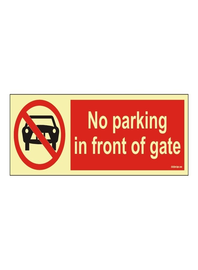 Clickforsign Glow in Dark No Parking in Front of Gate Sign Board,Multicolor - Image 2