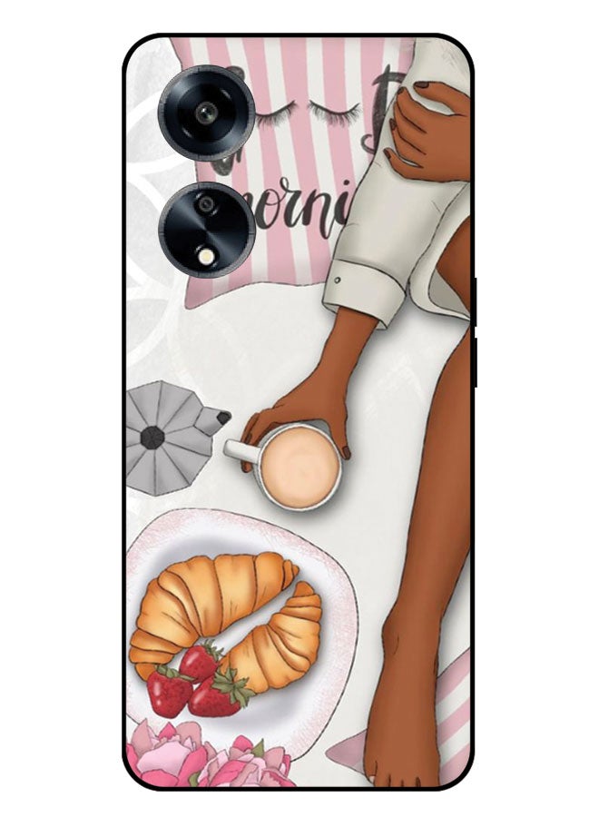 EYE CATCH Printed Protective Case Cover For Oppo A1 5G -  Green & Gold Texture - Image 1