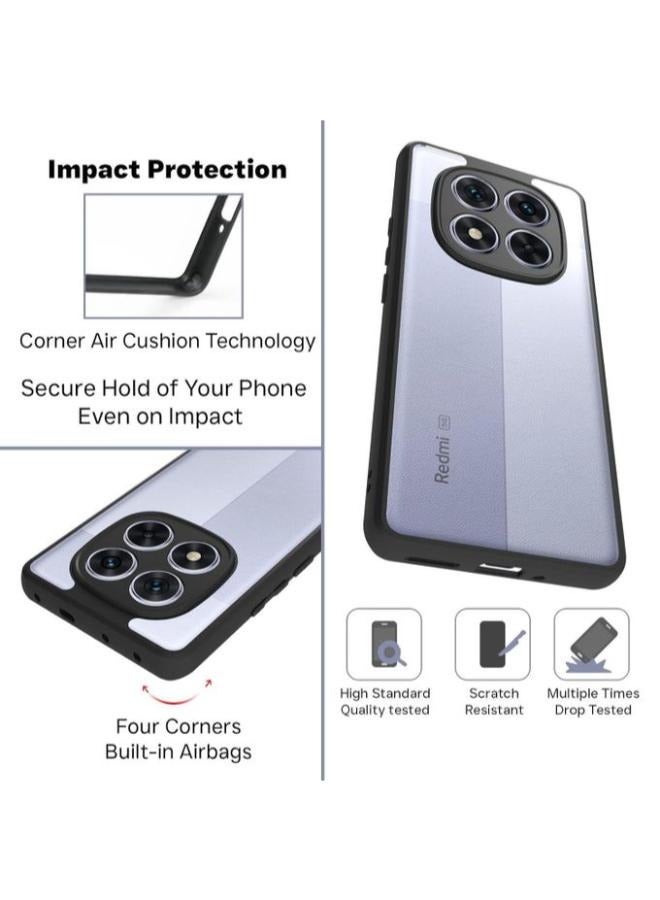 جراب حمايه اسود مط غير لامع ومقاوم للصدمات متوافق مع Redmi Note 14 Pro 4G (أسود غير لامع) - Image 2