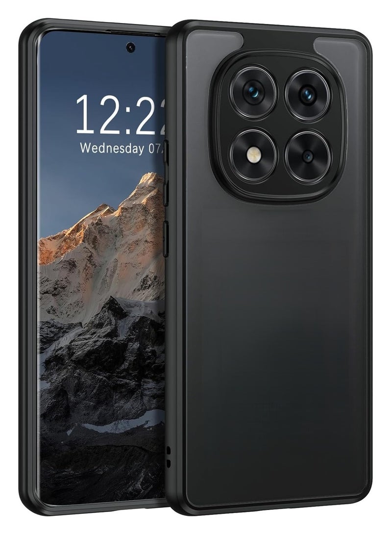 جراب حمايه اسود مط غير لامع ومقاوم للصدمات متوافق مع Redmi Note 14 Pro 4G (أسود غير لامع) - Image 1