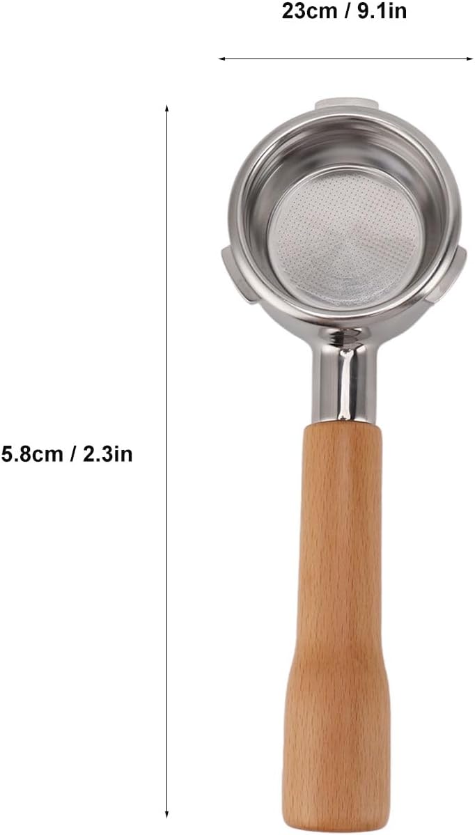 Ejoyous 58mm Bottomless Portafilter, Stainless Steel Portafilter 3 Ears Coffee Portafilter for Coffee Machine (Style 2) - Image 3