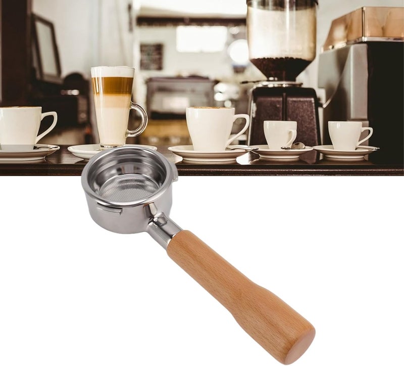 Ejoyous 58mm Bottomless Portafilter, Stainless Steel Portafilter 3 Ears Coffee Portafilter for Coffee Machine (Style 2) - Image 2