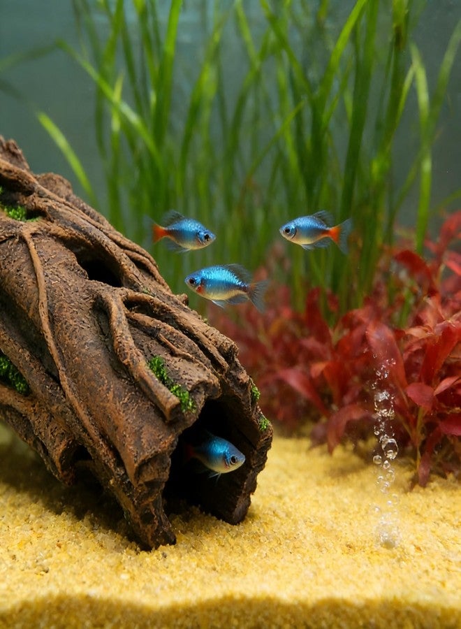 WQLLWFC Lizard Snake or Reptile Hide& Amphibian Habitat Hideouts, Resin Log Hide Cave Ideal for Bearded Dragons, Snakes, and Geckos Used for Crested Gecko，Ball Python Tank Accessories - Image 3