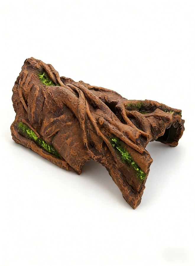 WQLLWFC Lizard Snake or Reptile Hide& Amphibian Habitat Hideouts, Resin Log Hide Cave Ideal for Bearded Dragons, Snakes, and Geckos Used for Crested Gecko，Ball Python Tank Accessories - Image 1