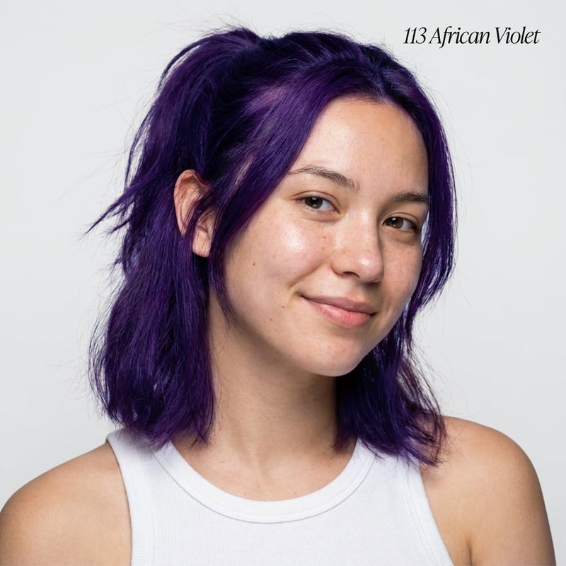 Adore Semi Permanent Hair Color (113 African Violet) | Vegan & Cruelty-Free Purple Hair Dye | No Ammonia, No Peroxide, No Alcohol | 4 Fl Oz - Image 2