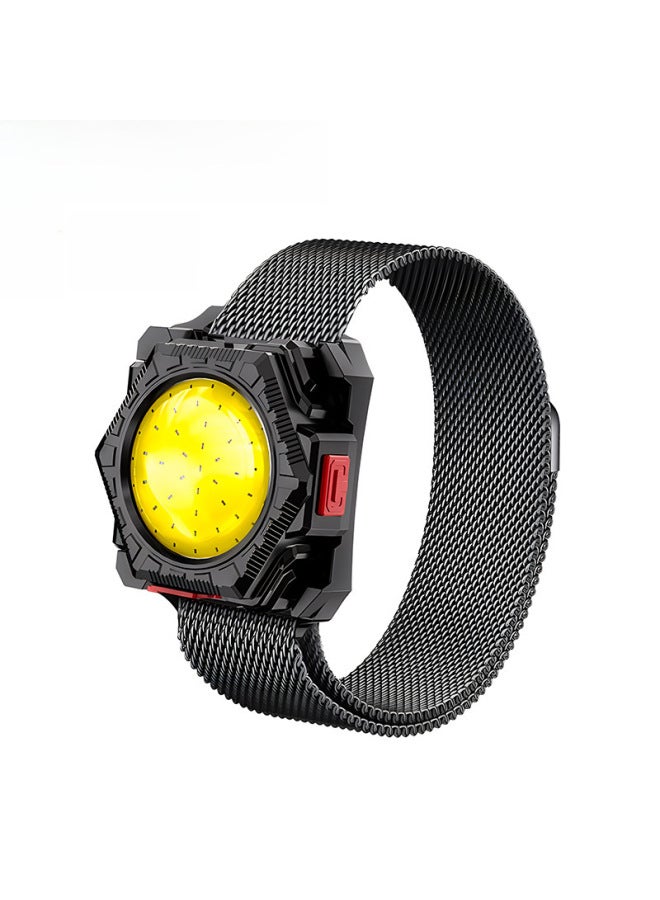 Generic Multifunctional Three-in-one Strong Light Flashlight Headlight Wrist Lamp Waist Bag Lamp Watch Lamp Household Work Lamp Auto Repair Lamp-Color:S29 Wrist Lamp Set ]  - Image 1