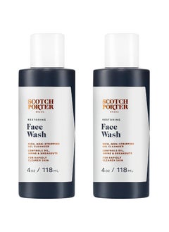 scotch porter Scotch Porter Restoring Face Wash  Rich NonStripping Gel Cleanser  Formulated with NonToxic Ingredients Free of Parabens Sulfates  Silicones  Vegan  4oz  2 Pack 