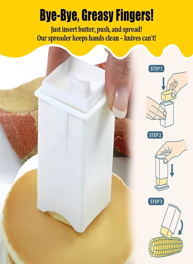 smrtcol 4 Pack Plastic Butter Spreader Corn Cob with Cover Butter Spreader for Corn, Bread & Cooking for Even Spread on Toast, Pancakes, Waffles & Grilling - Image 4