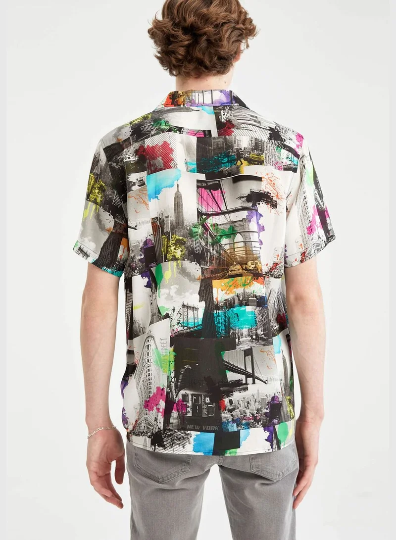DeFacto Patterned Short Sleeve Shirt