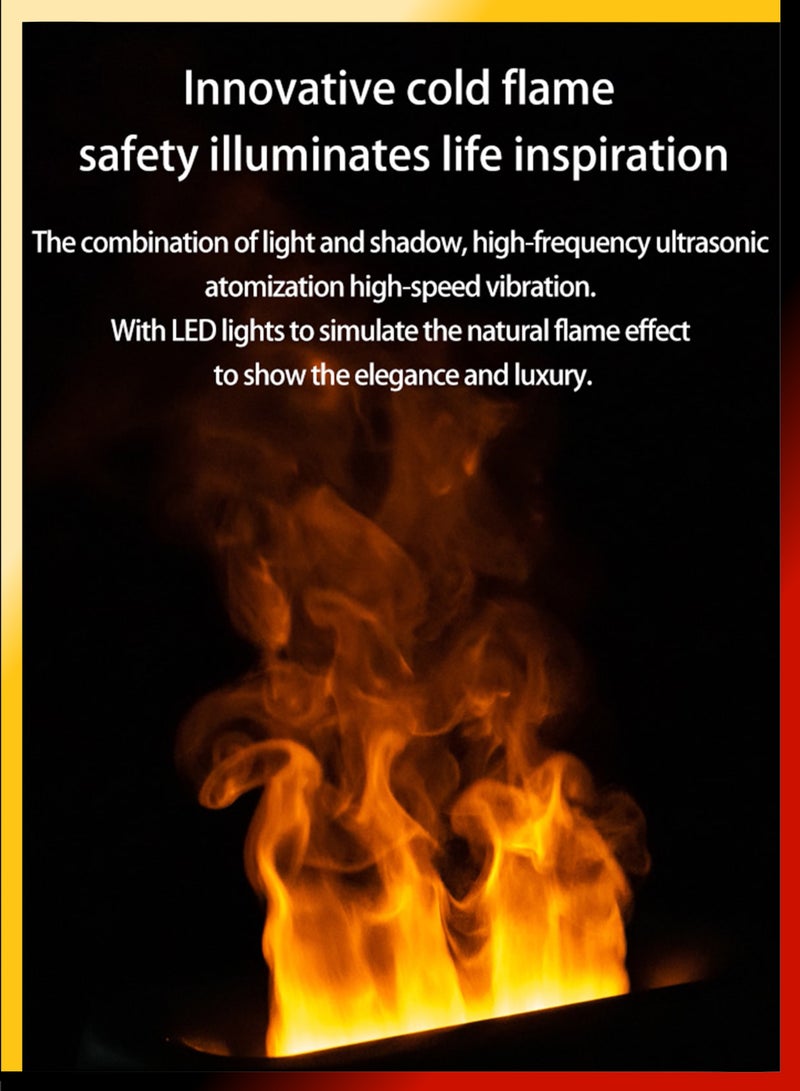 DBLEW Aromatherapy Cold 3D Flame Water Diffuser with Warm LED Shadow Play Essential Oil Aroma Mist Maker Fragrance Humidifier Air Freshener and Ambient Light Night Lamp Sleep Atomizer For Home Office - Image 4