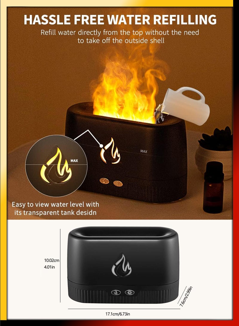 DBLEW Aromatherapy Cold 3D Flame Water Diffuser with Warm LED Shadow Play Essential Oil Aroma Mist Maker Fragrance Humidifier Air Freshener and Ambient Light Night Lamp Sleep Atomizer For Home Office - Image 5
