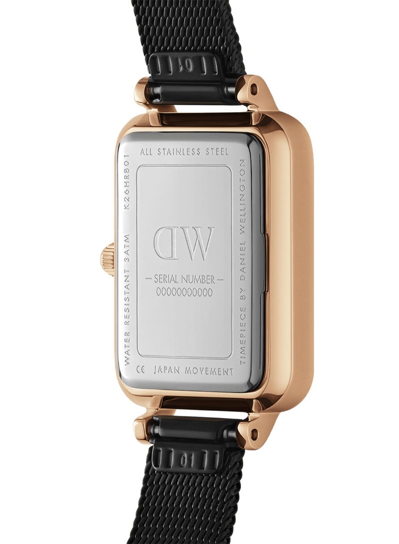 DANIEL WELLINGTON Men's Fashion Modern Watch reen Watches for Women with black Band 20x26mm  - Image 3