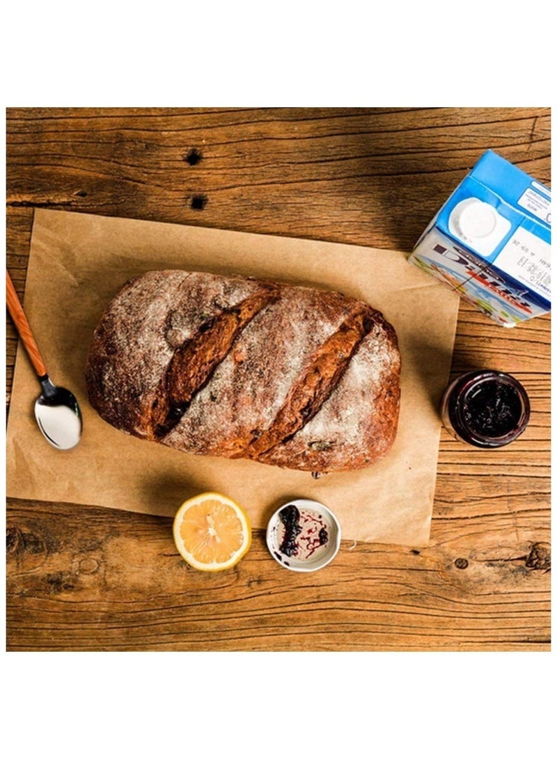 100 Pieces Parchment Paper Baking Sheets, Precut Non-stick and Unbleached, Will Not Curl or Burn, Non toxic and Comes in Convenient Packaging, 30cmX40cm (Brown) - Image 4