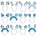 Oitnlaughter 12 Pcs Winter Party Headbands Christmas Snowflake Headbands Bulk Glitter Hair Bands Winter Wonderland Decorations Snowflake Snowman Penguin Felt Accessories Favors for Women Happy New Year Supply - Image 2