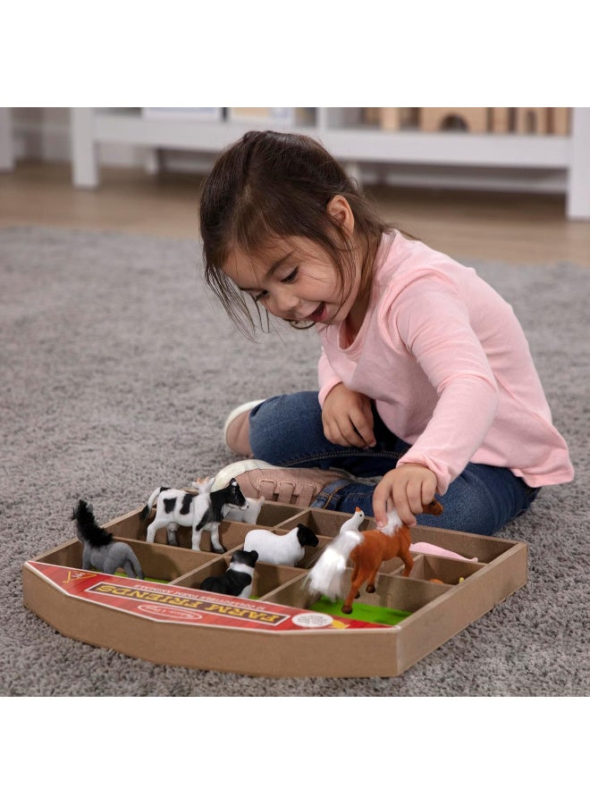 ميليسا آند دوج مجموعة حيوانات المزرعة من ميليسا آند دوغ – 10 مجسمات قابلة للتجميع مع صندوق تخزين خشبي - Image 4