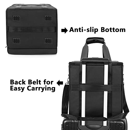Trunab Vinyl Record Carrying Bag Albums Storage Case, with Dividers Holds up to 60 LP Records, Vinyl Record Holder for Travel, Collection - Image 4