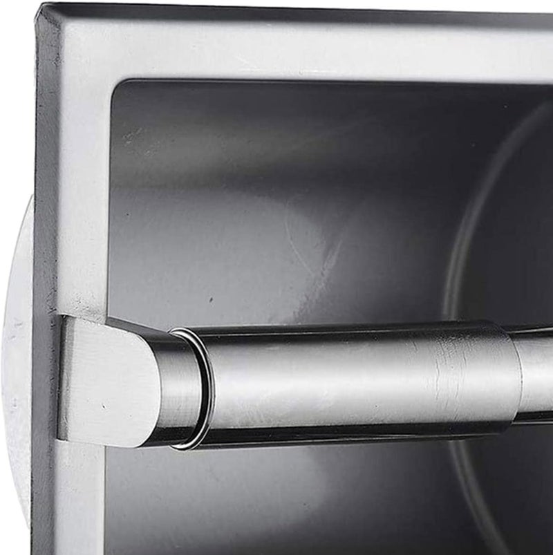 Toilet Paper Holder Stainless Steel Paper Towel Dispenser Rack Stand with Resin Base Suitable for Household Kitchen Hotel Office, Silver A - Image 3