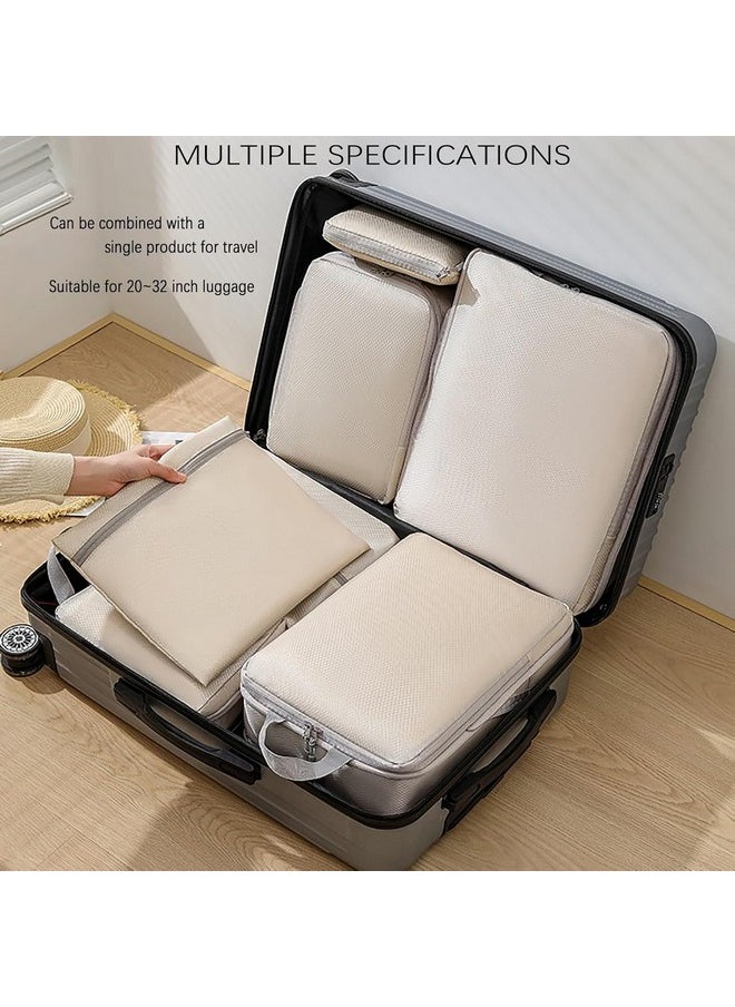 HOUSE OF QUIRK - House of Quirk Compression Packing Cubes for Travel, 5 Set Packing Cubes Travel Organizer Compressible Travel Essentials Packing Organizers Travel Essentials (Mint) - Image 1