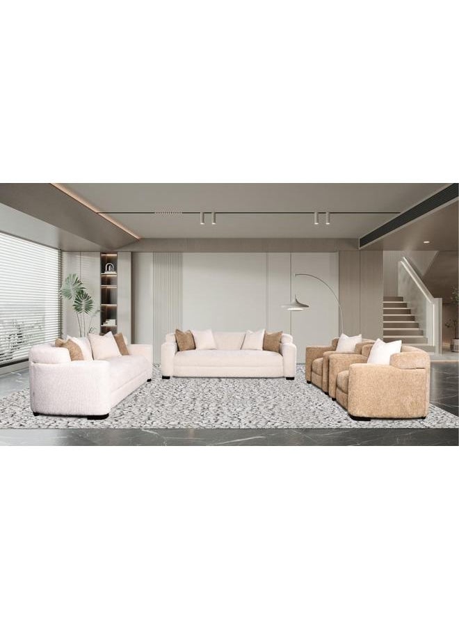 Miro Beige and brown sofa set  - Image 1