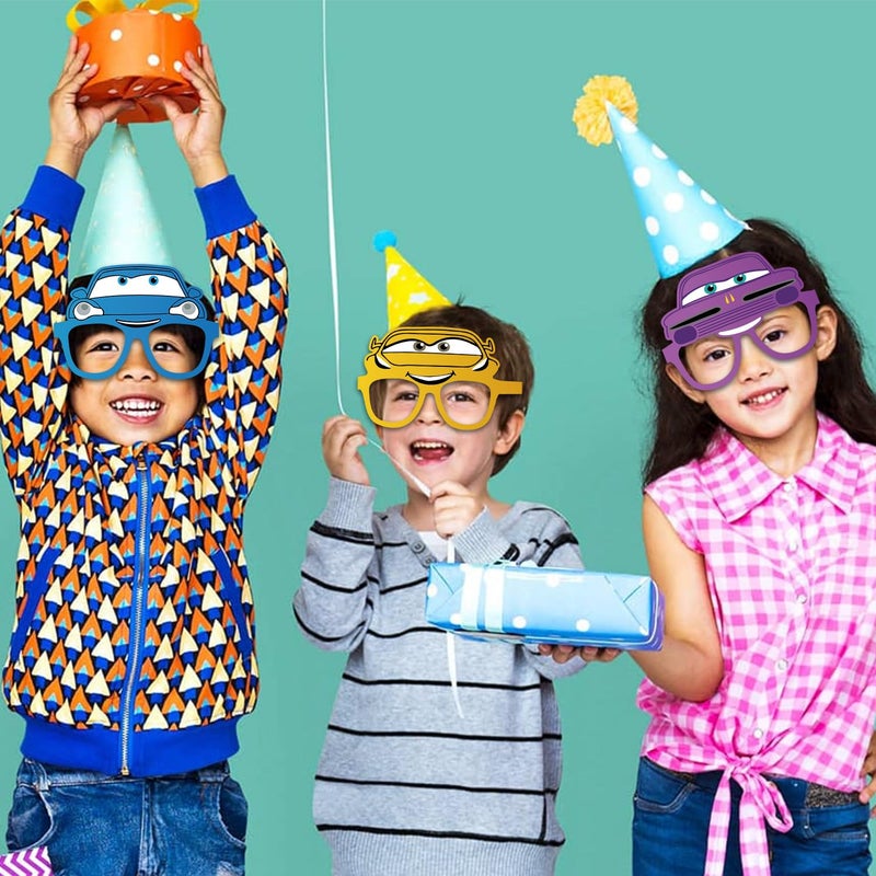 Tihufe 12Pcs Cars Party Set, Party Decorative Glasses, Cosplay Decorative Glasses, Suitable for Zootopia Birthday Parties, Children's Birthday Party Gifts - Image 3