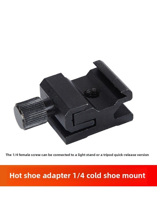 Generic Flash D Seat Ii Generation E Seat L Gold H Seat Flash Seat External Reflective Umbrella Tripod Photography Light Stand Flash-Body Color:Hot Shoe Adapter 1/4 Cold Shoe Adapter  - Image 1
