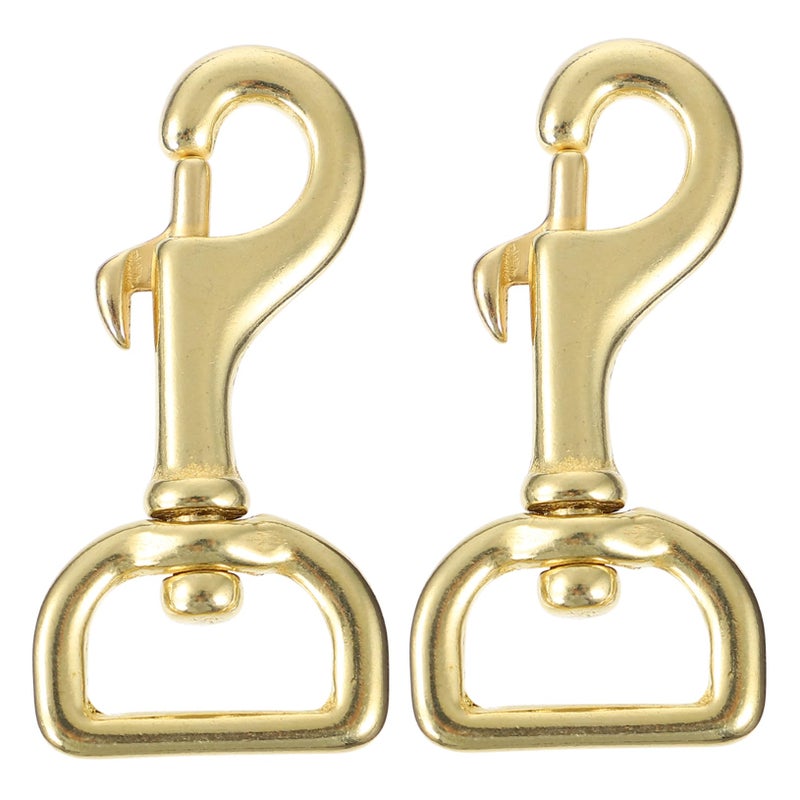 Brass Swivel Bolt Snap Hooks 2Pcs for Dog Collar Diving Gear and Pet Leash - Image 2