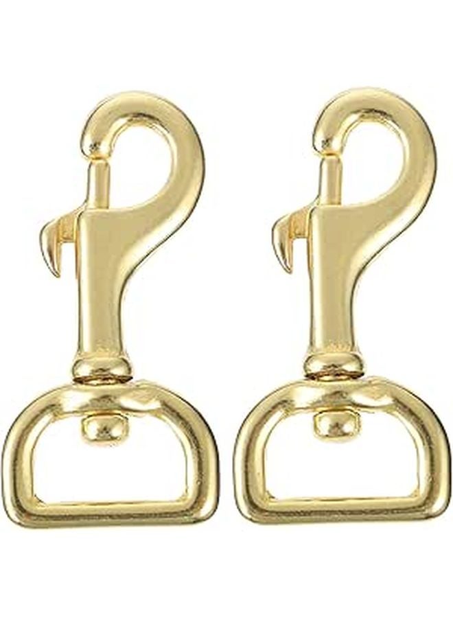 Brass Swivel Bolt Snap Hooks 2Pcs for Dog Collar Diving Gear and Pet Leash - Image 1