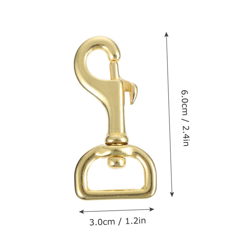 Brass Swivel Bolt Snap Hooks 2Pcs for Dog Collar Diving Gear and Pet Leash - Image 3