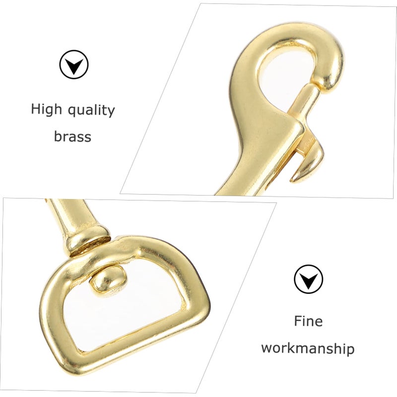 Brass Swivel Bolt Snap Hooks 2Pcs for Dog Collar Diving Gear and Pet Leash - Image 4