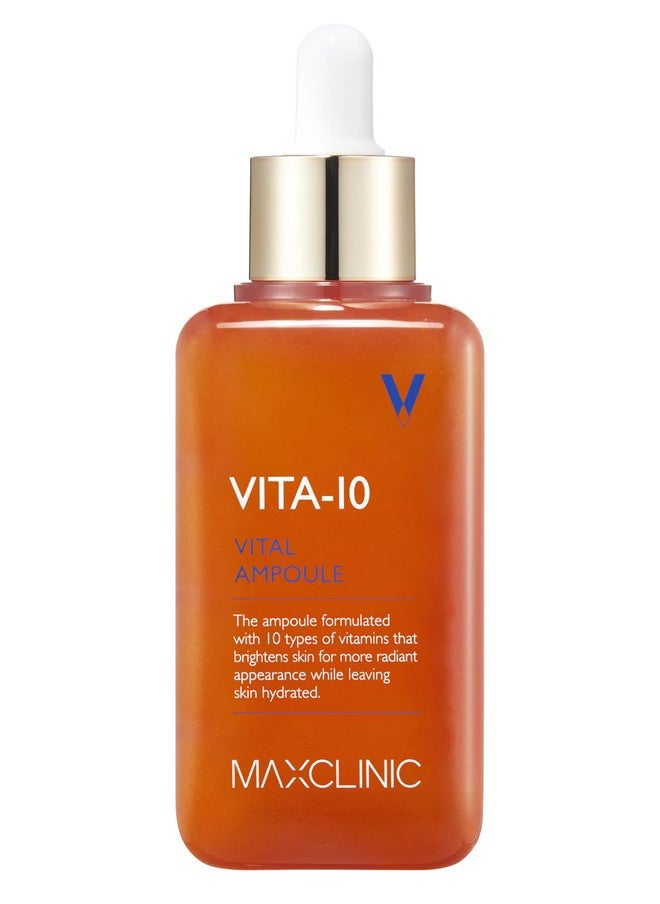 maxclinic Vita10 Vital Ampoule Nourishing Vitamin Complex Face Serum For Women & Men Vitamin C Face Serum For Radiant Skin Infused W/ 8 Hyaluronic Acid Serum Ampoule For Moisture Surge 3.38 Fl Oz  - Image 1