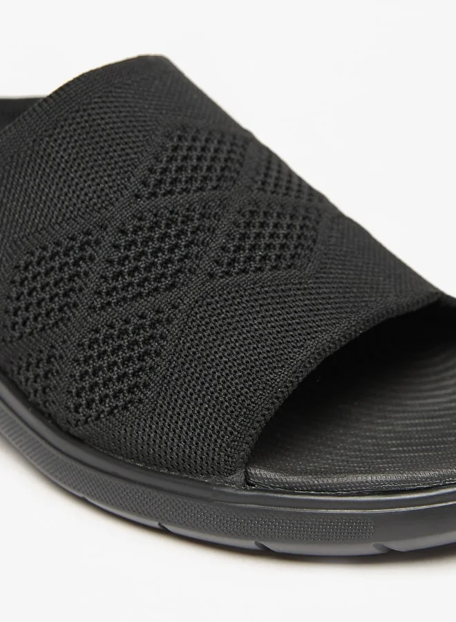 Flora Bella By Shoexpress Womens Textured Flatform Slide Sandals