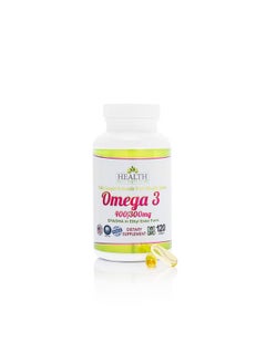 Health As It Ought To Be أوميجا 3 400/300 مجم، تركيبة طبية من حمض إيكوسابنتينويك/حمض دوكوساهيكسانويك في شكل إستر إيثيلي، زيت سمك بري آيسلندي مع الليمون، 120 كبسولة  - Image 2