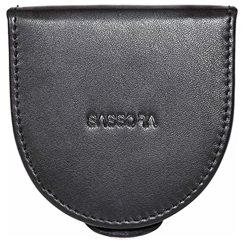 Sassora Genuine Leather Coin Purse | Compact Pocket Wallet with Secure Snap Closure | Small Change Holder for Men & Women | Travel-Friendly Mini Pouch for Coins, Keys & Cards - Image 1