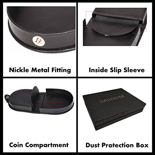 Sassora Genuine Leather Coin Purse | Compact Pocket Wallet with Secure Snap Closure | Small Change Holder for Men & Women | Travel-Friendly Mini Pouch for Coins, Keys & Cards - Image 5