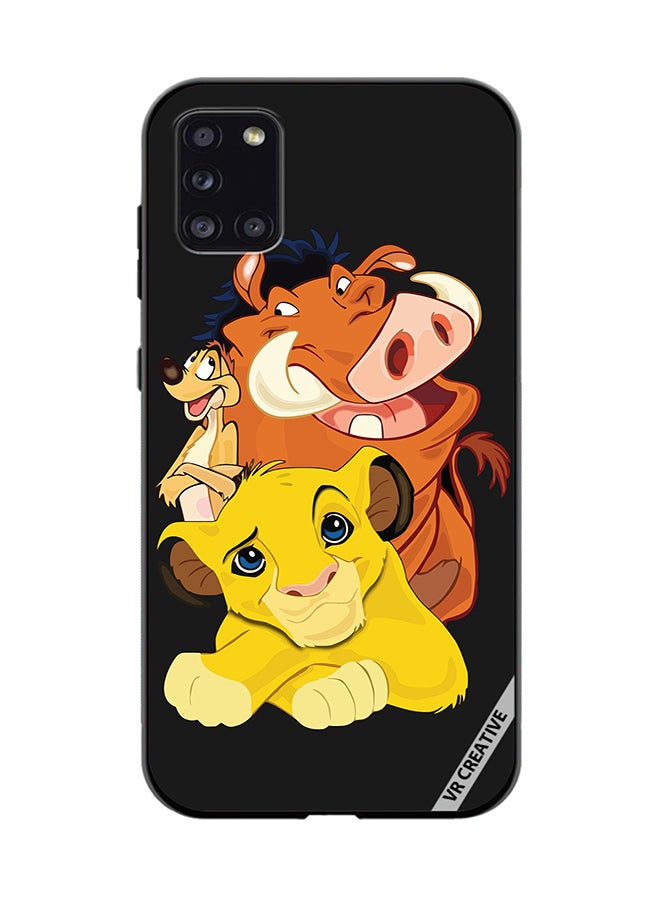 VR CREATIVE Protective Case Cover For Samsung Galaxy A31 Star Cutouts Lion King Group Design Multicolour - Image 1