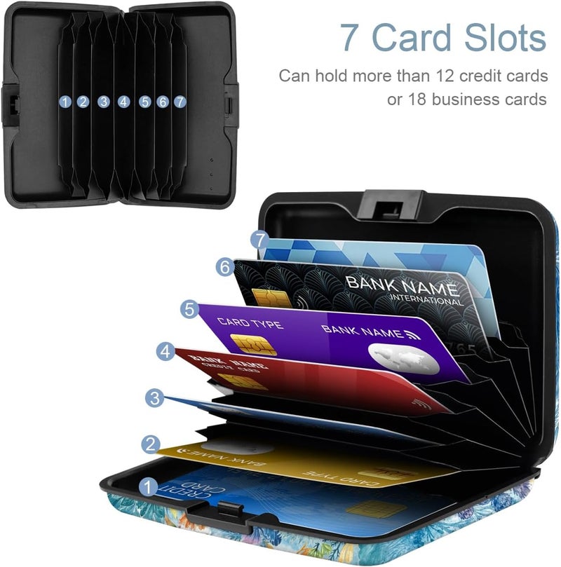 Coco Rossi Mini Credit Card Holder for Women or Men,RFID Blocking Slim Hard Card Case ID Case Travel Wallet - Image 3