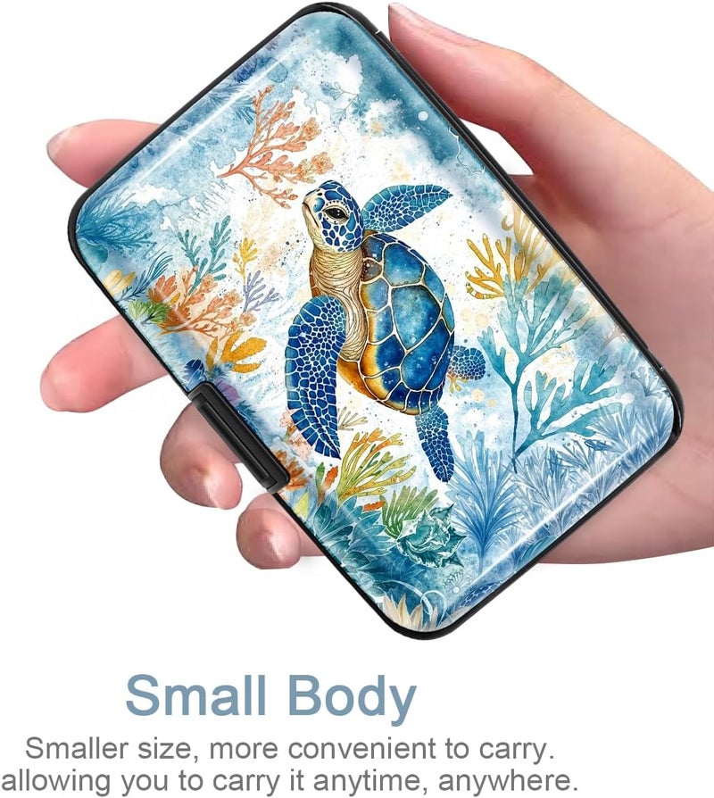 Coco Rossi Mini Credit Card Holder for Women or Men,RFID Blocking Slim Hard Card Case ID Case Travel Wallet - Image 2
